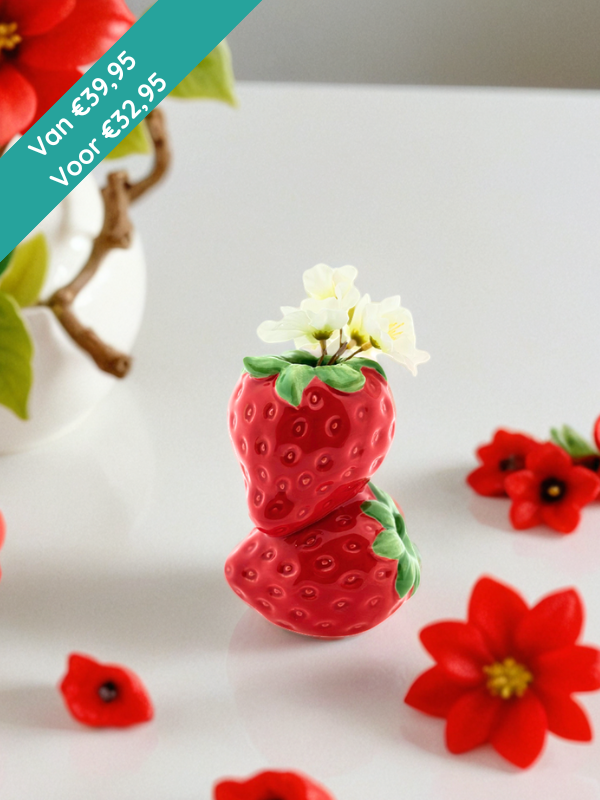 Urn met kaarshouder - Aardbeien
